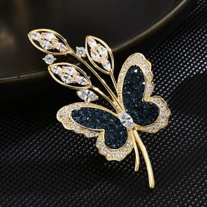 Autumn Classic Retro European American Style Butterfly Brooch Affordable Luxury Fashion Wheat Corsage Wardrobe Malfunction Proof Pin