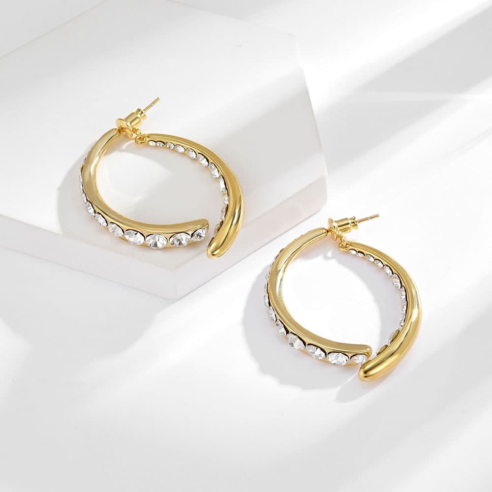 New Korean Style Artistic Cross Fishtail Light Luxury Sterling Silver Needle Stud Earrings Simple Fashion Fine Zircon-Embedded Earrings Hot sale - Image 2